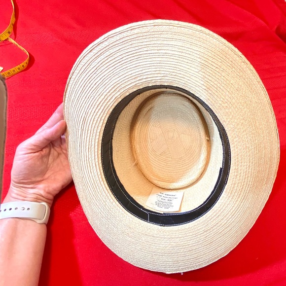 Summer ladies hat palm leaves 100% black fabric band, handcrafted 53 main image 8